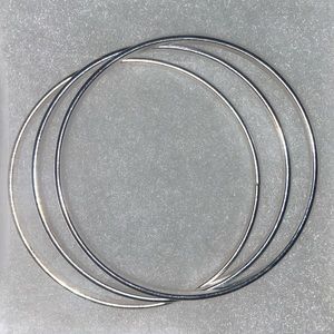 Silver minimalist bangles